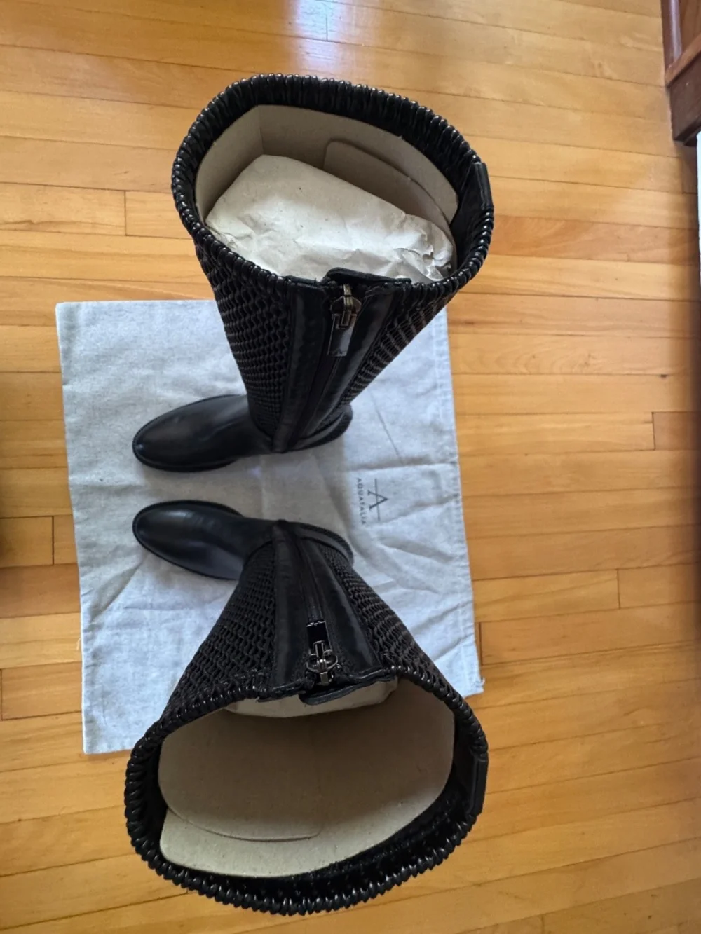 Aquatalia 'Odilia' Weatherproof Riding Boots 6-1/2 Black.  New in box